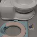 Jool Baby Real Feel 2-in-1 Potty with Wipes Storage, Flushing Sounds & Disposable Liners - Realistic Toilet - Easy to Clean & Assemble (Aqua)