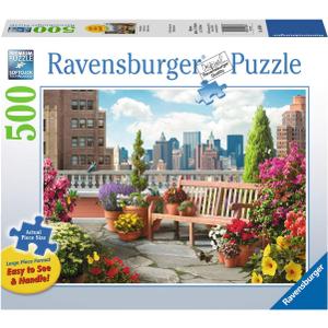 Ravensburger Rooftop Garden Jigsaw Puzzle | 500 Large, Unique Pieces | Premium Quality with Softclick Technology | Ideal for Adults & Kids