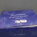 Alomidds Weighted Blanket (60"x80",15lbs Queen Size - Grey), Weighted Blankets for Adults and Kids, Cooling Breathable Soft and Comfort Minky, Heavy Blanket Microfiber Material with Glass Beads