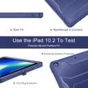 Soke Case for iPad 9th/8th/7th Generation 10.2-Inch (2021/2020/2019 Release), with Built-in Screen Protector and Kickstand, Rugged Full Body Protective Cover for Apple iPad 10.2 Inch - Navy