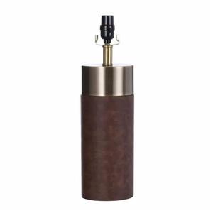 Stylecraft Natural Leather and Gold Table Lamp, 1 ct