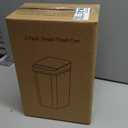 Bathroom Trash Cans with Lid 2 Pack 2.2 Gallon Touchless Automatic Motion Sensor Small Slim Garbage Can, Smart Electric Narrow Garbage Bin for Bedroom Office Kitchen (White)