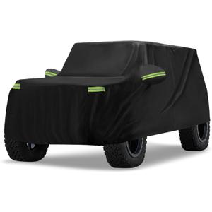 uxcell Waterproof Car Cover for Ford Bronco 4 Door 2021-2023 Outdoor Full Car Cover All Weather Protection Rain Sun Protection with Zipper Black