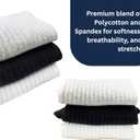 RELY+ Women's Ankle Socks - 6 Pairs Low Cut Tab & No Show Athletics Sports Running (Black White & Grey)