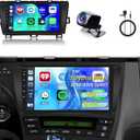 [2G+64G] Android 15 Car Stereo for Toyota Prius 2010-2015 with Wireless Carplay Android Auto, 9 Inch HD Touchscreen with GPS WiFi Bluetooth FM/RDS Radio EQ SWC 26UI Backup Camera MIC