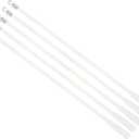 uxcell 5Pcs 17" Blinds Wand Replacement, PVC Blinds Tilt Wand with Hook and Grip, Vertical Blinds Rod Stick for Window Curtain Opener Accessory, White