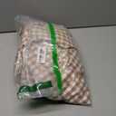 Taupe Plaid Ruffled Table Cloth for Rectangle Table Seat 4-6, 100% Washed Cotton Brown Classic Farmhouse Fall Checker Gingham Vintage Decorative Tablecloth - 70"x52"