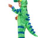 Spooktacular Creations Halloween Dinosaur Costume Toddler, Triceratops Costume Kids with Egg for Baby Child Dress Up Party (18-24 Months, Green)