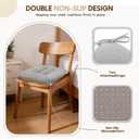 YUNLUYE D-Shaped Chair Cushions, 4" Thick Dining Chair Pads Machine-Washable, Seat Cushions for Chair 18" x 18", Set of 6 18-Grey-6