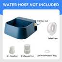 NAMSAN Automatic Water Dispenser for Dogs with Heater, Outdoor and Indoor, 2L Heated Water Bowl, Heated Watering Trough for Cats Chickens Rabbits Birds Bath Auto-Fill