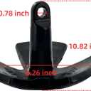 XIALUO Marine River Anchor Kit 20 lb Black PE Coated Kayak Anchor Accessories with 50 ft Rope for Fishing Kayaks, Canoe, Jet Ski, SUP Paddle Board and Small Boats