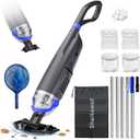 (2026 Upgraded) Cordless Pool Vacuum with Telescopic Pole
60 Min Powerful Suction & Large Head, Rechargeable Handheld Cleaner for Above Ground Pools, Inground Pools, Hot Tubs, and Spa