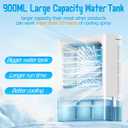 Evaporative Air Cooler - Small Portable Air Conditioner - 4 in 1 Air Conditioner Fan - Indoor Mini AC Unit for Bedroom with Timer, 3 Speeds, 7 Color Night Light