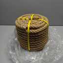Hemp Rope 1 Inch x 50 Ft - Heavy Duty Thick Jute Rope, Natural Fiber 4 Strands Twisted Manila Rope for Tug of War, Nautical, Crafts, Swing Ropes, Hammock, Deer Hunting, Outdoor Use