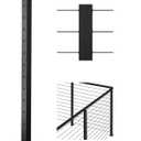 VEVOR Corner Cable Railing Post, 12 Holes, 42x2x2 Inches Stainless Steel Cable Railing System Kit for Indoor Outdoor Deck Balcony, 1 Pack, Black, Product ID 1JZLGZXHS1065S1EW001V0