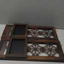 Set of 2 Candle Sconces, Farmhouse Accent Wall Sconce, Caramel Color Candle Holder Wall Decorations for Home Decor, Living Room, Dining Room.(15 x6 in)