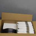 350 Pieces Black and Gold Plastic Plates with Disposable Silverware, Include 50 Dinner Plates 9, 50 Dessert Plates 6.3, 50 Black Cups 9 OZ, 50 Pre Rolled Napkins for New Year