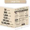 3 x YiKaLus Large 25th Anniversary Card for Couples, Retro 25 Years Wedding Aday Gift Ideas for Him Her, Unique Silver Aday Gifts for Husband Wife (YK-378)