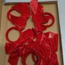 APTWOW Christmas Napkin Rings Set of 6 - Red Bow Velvet Napkin Holders, Chic Xmas Holiday Napkin Rings for Birthday Party, Anniversary Dinner, and Wedding Table Decorations