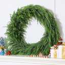 Wavwavw 36" Christmas Large Norfolk Pine Wreath for Front Door