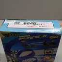 16Ft Flexible Race Car Track for Kids, Flex Track Toy with 4 Race Cars and Suction Cups, Compatible with Hot Wheels and 1/64th Cars, Rolls Up Portable Racetrack for Ages 345678