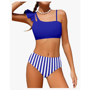Girls Swimsuits Two Piece Bikini Set Ruffle Bathing Suit with Adjustable Strap Quick Dry Beach Girls' Swimwear 13-14Y