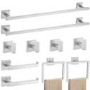 YACVCL Towel Bar Set, 10 Pieces Bathroom Hardware Set Brushed Nickel Bathroom Accessories, SUS304 Stainless Steel Towel Racks Holder Set Wall Mounted 23.6 Inch
