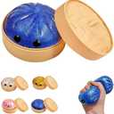 Dumpling Squishy Stress Relief Toy, Mystery Box Squeeze Ball, Sensory Fidget Toy for Anxiety Relief, Easter & Holiday Basket Stuffer (Blue)
