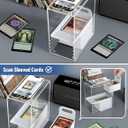 NiHome Clear Acrylic Trading Card Scanner Stand for MTG Cards, Compatible with Manabox & TCGplayer App, Quickly Scan Sleeved and Unsleeved Cards, Card Slinger Scanstand Accessories