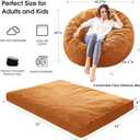 Bean Bag Chairs for Adults - Giant Bean Bag Convertible Floor Sofa, Full