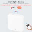 ZigBee 3.0 Hub WiFi & Bluetooth Dual Mode Gateway, Only for Tuya Product Smart Home Bridge Wireless Remote Controller,Intelligent Bridge Wireless Smart Home Gateway Voice Control via Alexa,Google Home