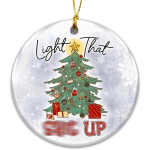 5 x Funny Ornament 2025  White Elephant Gift, Light That Sh*t Up Holiday Tree Dcor  Hilarious Adult Humor Xmas Ornament, Secret Santa Gag Gift