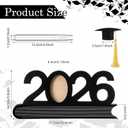 2 x Capoda 2026 Graduation Signature Picture Frame Wooden DIY Graduation Photo Frame with White Ink Marker and Mini Grad Hat Class of 2026 Gifts for Boys Girls Son Daughter
