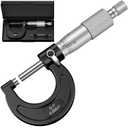 HDLNKAK Outside Micrometer 0-1" /0.0001'', Machinist Micrometer with Zero Wrench, Baked-Enamel Finish, Precision Machinist Tool for Work (Black)