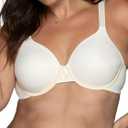 Vanity Fair Womens Full Figure Beauty Back Smoothing Bra, 4-way Stretch Fabric, Lightly Lined Cups Up To H Bra, Underwire - Ivory, 42C US