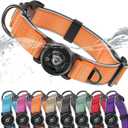 WhoseID Premium Dog Collar for Large Dogs - IPX8 Waterproof AirTag Dog Collar | Magnetic Buckle Heavy Duty Collar | 450LB Escape-Proof | Reflective Dog Collar with AirTag Holder Large