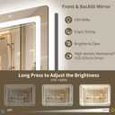 30"x40" LED Bathroom Mirror with Lights, Backlit + Front Lit, Anti-Fog, Lighted Bathroom Mirror for Wall, HD Shatterproof Tempered Glass, Dimmable, Memory Function (Horizontal/Vertical)