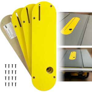 Zero Clearance Inserts For DeWalt 7491, 7491RS, 7490 (Type 1), 744, 745, 746, 7480, with Riving Knife Slot, Precise Cuts with No Tear-Out, Include Off-set Screws, Easy Height Adjustment, 4-Pack