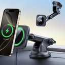 ESR for 15W MagSafe Car Mount Charger, for MagSafe Car Charger, Suction Cup Magnetic Wireless Car Charging, Dashboard Car Phone Mount for iPhone 17/16/15/14/13/12, S25, Pixel 10, Fast Charging