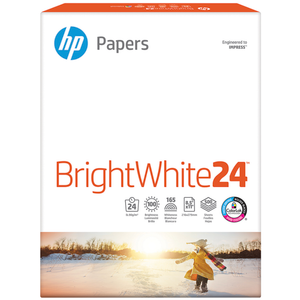 HP Papers | 8.5 x 11 Paper | BrightWhite 24 lb |1 Ream  500 Sheets| 100 Bright | Made in USA  FSC Certified | 203000R