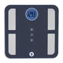 Weight Watchers Scales by Conair BathroomScale for BodyWeight,Glass Digital Scale,Body Analysis Measures Body Fat,Body Water,BMI,Bone Mass&Muscle for 4Users,Measures Weight up to 400Lbs in Black&Blue