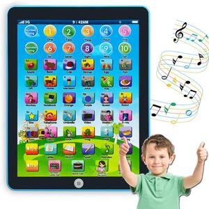 Kids Learning Pad/Tablet Interactive Toddler Toys with Words Numbers Alphabets Music English Electronic Educational Toy for Preschool Boys & Girls 2 3 4 5 6Years Old(Blue)