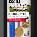Americanflat 8x10 Shadow Box Frame with Shatter-Resistant Glass - Silhouette Collection - Large Shadow Box Display Case for Tabletop and Wall Display - Black with Soft Felt Back