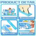 6 Pcs Blue Baby Shower Wooden Table Decorations It's a Boy Baby Shower Centerpieces Welcome Boy Gender Reveal Party Table Topper Decors for Newborn Announcements Birthday Spring Party Photo Props