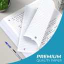 Rosmonde Graph Paper 3 Pack, 450 Sheets, 4x4 Grid Paper, 8" x 10.5", 3 Hole Punched, Notebook Paper, 54 GSM Thick Graphing Paper, Quad Ruled Graph Paper, Loose Leaf Paper, Back to School Supplies