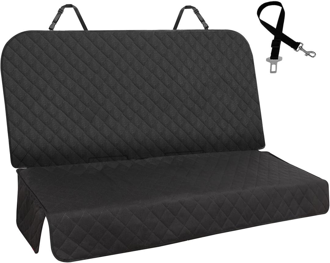Meolsaek Car Seat Cover for Dogs, Non-Slip Rear Waterproof Car Bench Seat Cover for Back Seat, Dog Car Seat Cover for Trucks SUVs Most Cars (Bench)