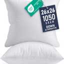 Utopia Bedding Throw Pillows Insert (Pack of 2, White) - 26 x 26 Inches Bed and Couch Pillows - Indoor Decorative Pillow