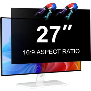 27 Inch Computer Privacy Screen for 16:9 Aspect Ratio Widescreen Monitor, Eye Protection Anti Glare Blue Light Computer Monitor Privacy Filter, Removable Anti-Scratch 27in Protector Film
