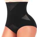 Ganado Tummy Control Shapewear Panties for Women Shaping Underwear (Black, XXL)