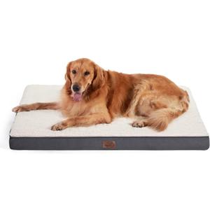 Bedsure Dog Beds Large Sized Dog - Extra-Large Orthopedic Waterproof Puppy Bed with Removable Washable Cover, Egg Crate Foam Pet Mat, Suitable for Pet Up to 100 lbs (44.0"L x 32.0"W x 3.0"Th, Grey)